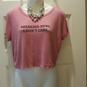 Ladies t-shirt cropped cute top